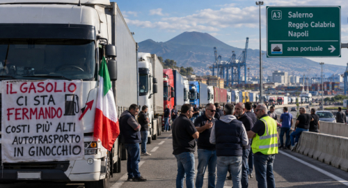Protesta tir al Sud: blocchi, caro gasolio e merci a rischio